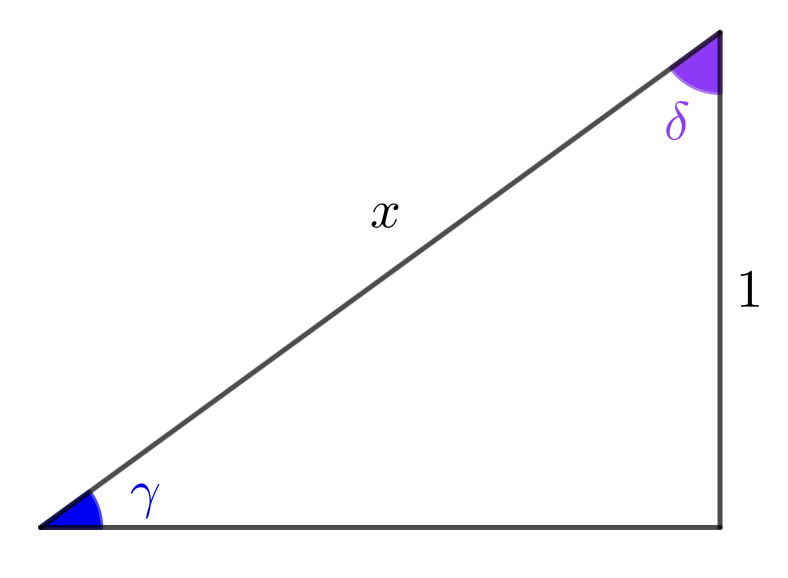 Right triangle for cosec and sin expressions